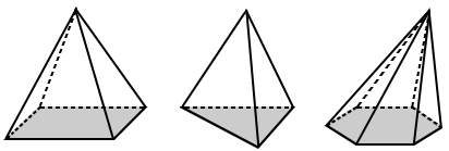 how to draw a pyramid in math